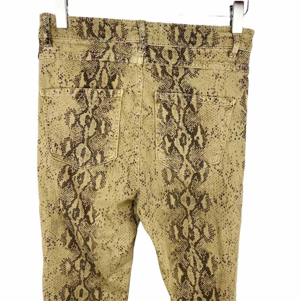 ZARA Python Snake Print High Waist Skinny Jeans 4 - Picture 8 of 11
